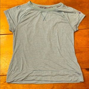 Champion blue and white striped top